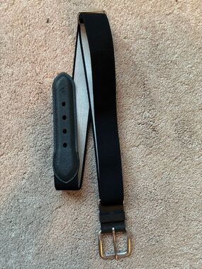 Adidas Black Baseball Belt with Silver Buckle